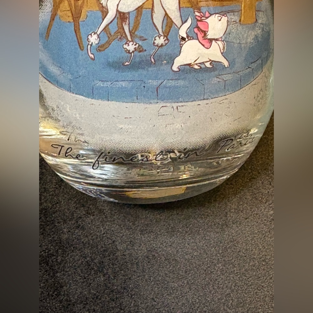 Collectible Stemless Wine Glass From Disney Movie “ The Aristocats” - Picture 2 of 7